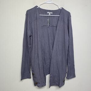 Maurices Blue/Gray Waffle Knit Cardigan Oversized Woman’s Size XS Soft NWT